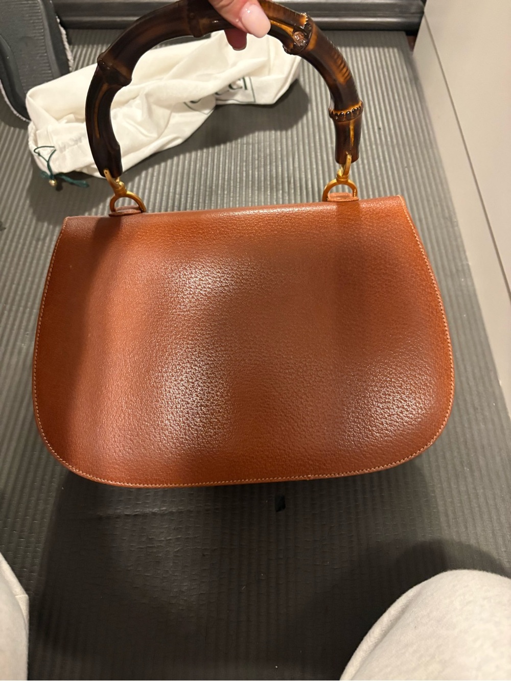 Gucci White Top-Handle Bag with Bamboo Handles - Picture 8 of 10
